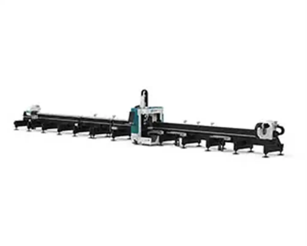 Tube laser cutting machine with chuck system